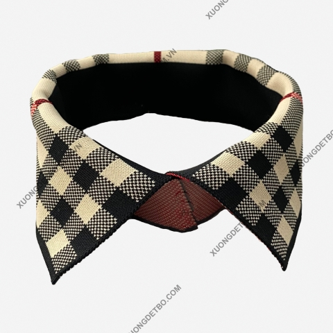 Bo cổ áo jacquard - Kiểu caro 3
